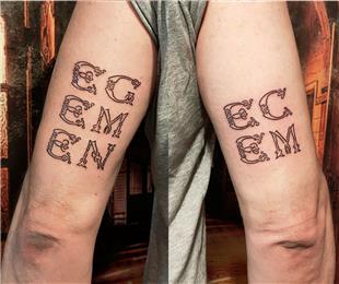 EGEMEN ECEM Harf sim Dvmeleri / Name Tattoos