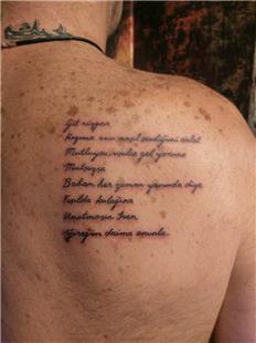 iir Dvmesi / Poetry Tattoo
