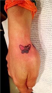 Nazar Boncuu Kelebek Dvmesi / Blue Bead Amulet Butterfly Tattoo