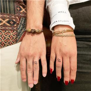 Parmak Kalay Simya Sembol Arkadalk Dvmesi / Finger Alchemy Tin Symbol Tattoo