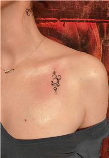 Om Nefes Deiim Sembol Boyun Dvmesi / Om Change Breath Symbol Neck Tattoo