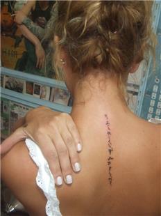Farklı Dillerde Yazı Dövmeleri / Back Nape Tattoos