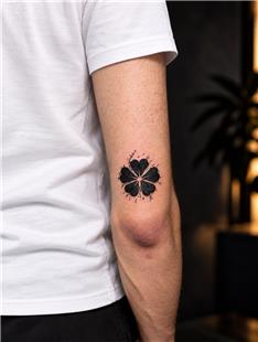 Siyah Be� Yaprakl� Yonca D�vmesi / Black Five-Leaf Clover Tattoo