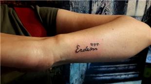 Erdem sim ve Kalpler Dvmesi / Name and Hearts Tattoo