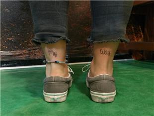 Benim Yolum Ayak Bilei Arkasna Dvme / My Way Ankle Tattoo 