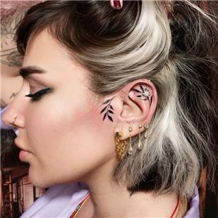 Kulaa Defne elenk Dvmesi / Daphne Ear Tattoo