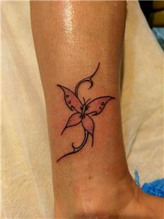Ayak Bileine Renkli Kelebek Dvmesi / Butterfly Tattoos