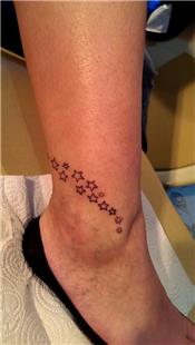 Ayak Bileine Yldz Dvmeleri / Star Tattoos on Foot