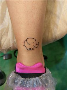 Minimal Fil Dövmesi / Minimal Elephant Tattoo