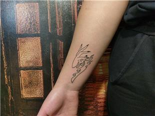 izgisel El ve Alev Dvmesi / Line Work Hand and Flame Tattoo 
