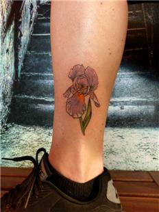 İris Süsen Çiçeği Dövmesi / Iris Flower Tattoo