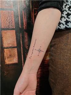 I am my own treasure Yaz ve Pusula Dvmesi / Minimal Compass Tattoo