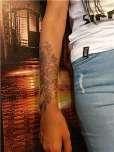 Alt Kol Gl ve iek Dvmeleri / Sleeve Rose Tattoo