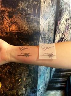 Aile İmzaları Dövmesi / Family Signature Tattoos