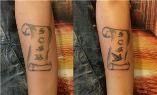 Harf Dövmesi Üzerini Kuş İle Kapatma Çalışması / Letter Tattoo Cover Up