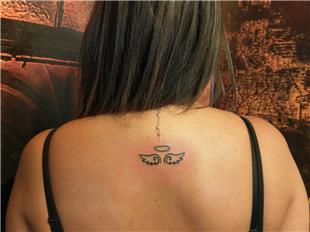 Sembolik Melek Kanad ve Hare Dvmesi / Angel Wings Halo Tattoo
