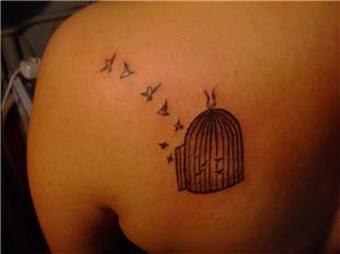 Kafesten zgrle Uan Kular Dvmesi / Bird Cage Tattoos