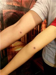 Çift Yıldız Asterisk Sevgili Dövmesi / Asterisk Icon Star Couple Tattoo