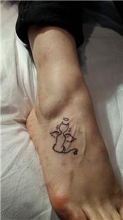 Melek Kedi Dövmesi / Angel Cat Tattoo