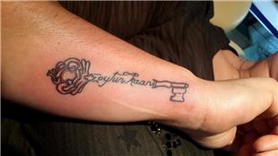 Anahtar inde simler Dvmesi / Key Tattoo with Names