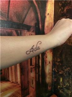 Sonsuzluk Font Ada sim Dvmesi / Infinity Name Tattoo