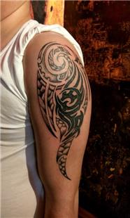 Tribal Maori Kol Dövmesi Büyütme Çalışması / Tribal Maori Arm Tattoo