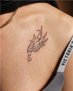 �izgisel Kanat D�vmesi / Linework Wing Tattoo