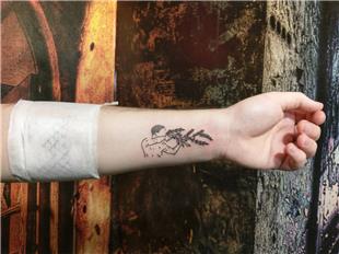 izgisel Zeytin Dal Silahszlanma Bar Dvmesi / Line Work Olive Branch Peace Tattoo