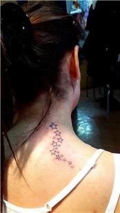 Boyun Ense Srt Yldz Dvmeleri / Neck Star Tattoos