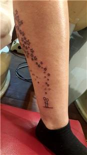 Yldzlar ve p Adamlar Dvmesi / Stars and Stickman Tattoo