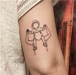 izgisel Aile Fotoraf Dvmesi / Family Portrait Outline Tattoo