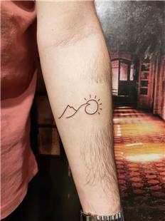 Da Dalga Deniz Gne Dvmesi / Mountain Wave Sea Sun Tattoo