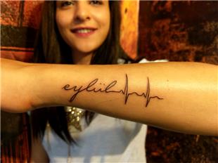 Eyll sim ve Kalp Ritmi Dvmesi / Name and Heartbeat Tattoo