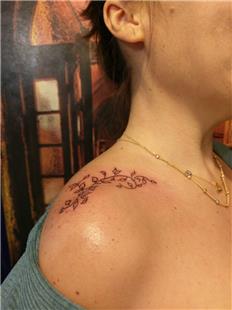 Sarmaşık Yapraklar Dövmesi ile Yara Kesik Dikiş İzi Kapatma Çalışması / Scar Tattoo