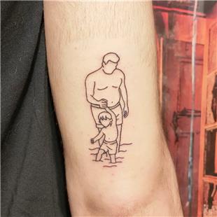izgisel Aile Fotoraf Dvmesi / Family Portrait Outline Tattoo