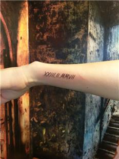 Roma Rakam ile Tarih Dvmesi / Date Tattoos