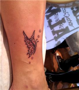 Ayak Bileine Kelebek Dvmesi / Butterfly Tattoo