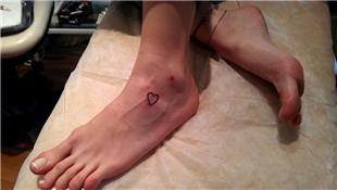 Ayak zerine Kalp Dvmesi / Heart Tattoo on Foot