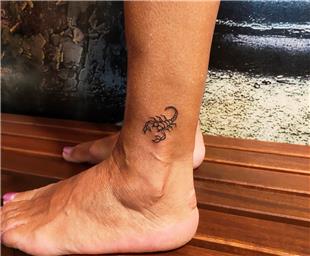 Ayak Bileğine Akrep Dövmesi / Scorpion Tattoo 