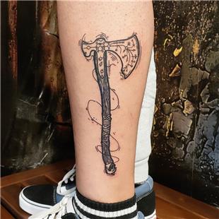 God of War Kratos Leviathan Baltas Dvmesi / God of War Kratos Leviathan Axe Tattoo