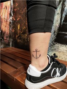 Tek izgi apa Dvmesi / Single Line Anchor Tattoo