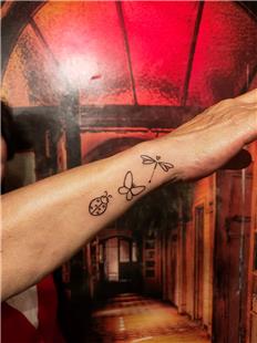 Uur Bcei Kelebek Yusufuk Dvmesi / Lady Bird Butterfly and Dragonfly Tattoo