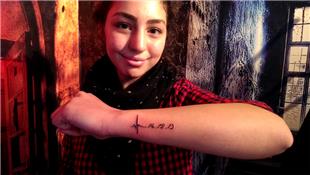 Kalp Ritmi ve Tarih Dvmesi / Heart Beat and Date Tattoo