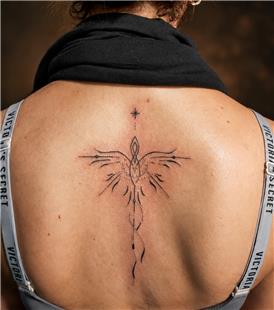 S�rta �izgisel Anka Ku�u D�vmesi / Phoenix Tattoo on Back
