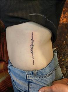 Anı Yaşa Yazısı ve Lavanta Çiçeği Dövmesi / Carpe Diem and Lavender Plant Tattoo