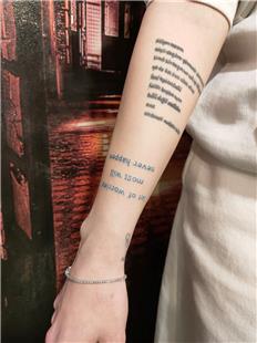 Mavi Yaz Dvmesi / Lot of worries most will never happen Blue Tattoo