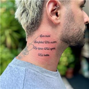 Boyuna Yaz Dvmesi / Neck Tattoos