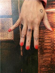 Parmak zerine Semboller Dvmesi / Symbols Tattoos on Fingers