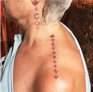 Boyun ve Omuza Semboller Dvmesi / Neck and Shoulder Minimal Symbol Tattoos