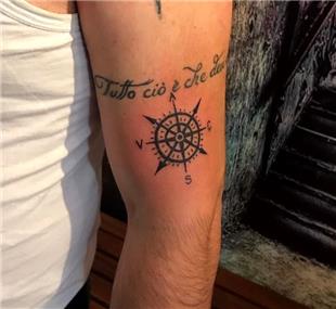 El izimi Pusula Dvmesi / Hand Drawn Compass Tattoo